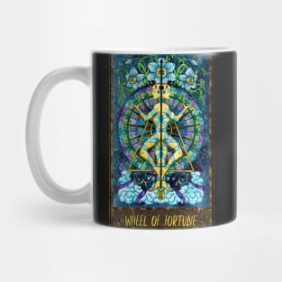 Wheel Of Fortune. Magic Gate Tarot Card Design. Mug